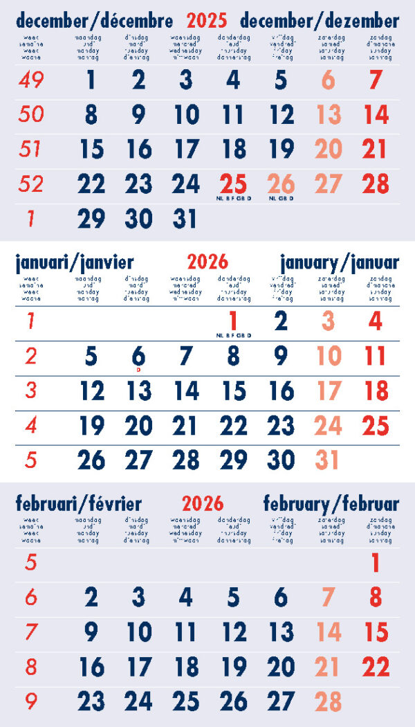 KD100 / Deal 3 bureau / 3-maandskalender - Afbeelding 8