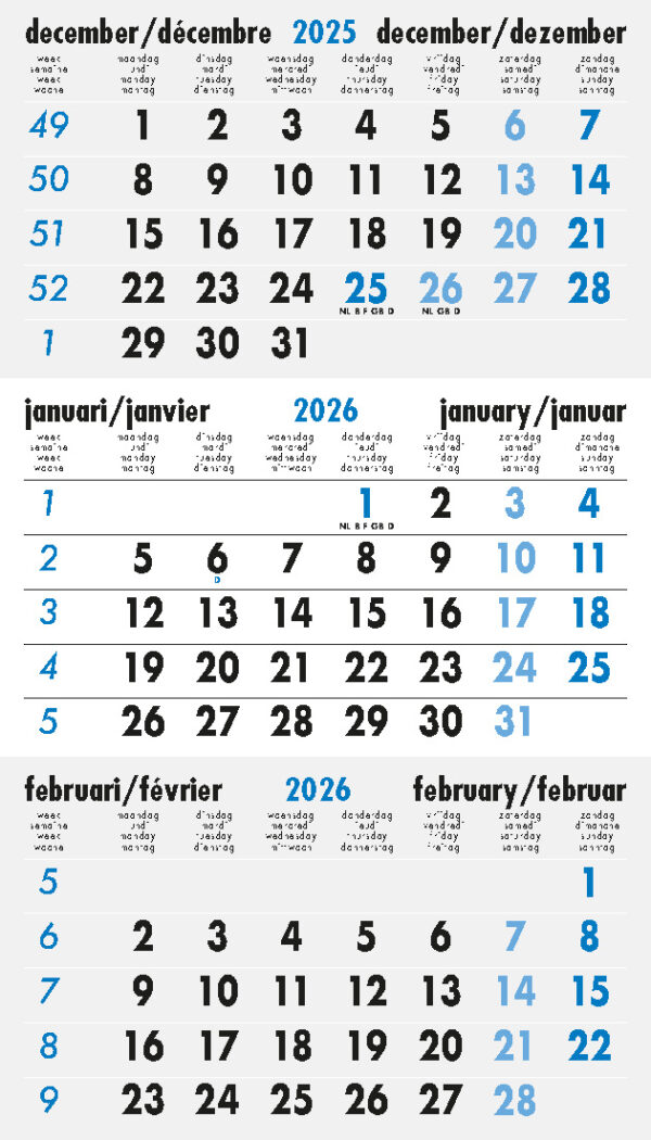 KD100 / Deal 3 bureau / 3-maandskalender - Afbeelding 7