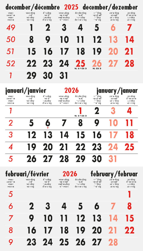 KD100 / Deal 3 bureau / 3-maandskalender - Afbeelding 6