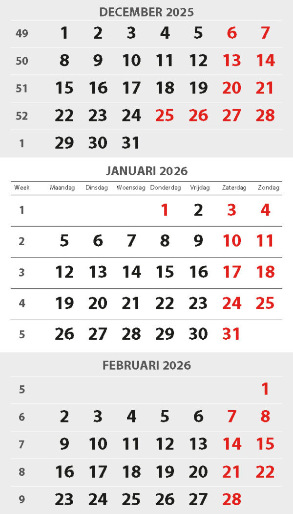 KD100 / Deal 3 bureau / 3-maandskalender - Afbeelding 5